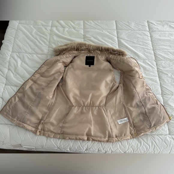 Talbots high shine faux fur vest EUC size large cream/sand color - Picture 3 of 6